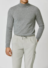 Cariaggi Heathered Grey Pure Cashmere