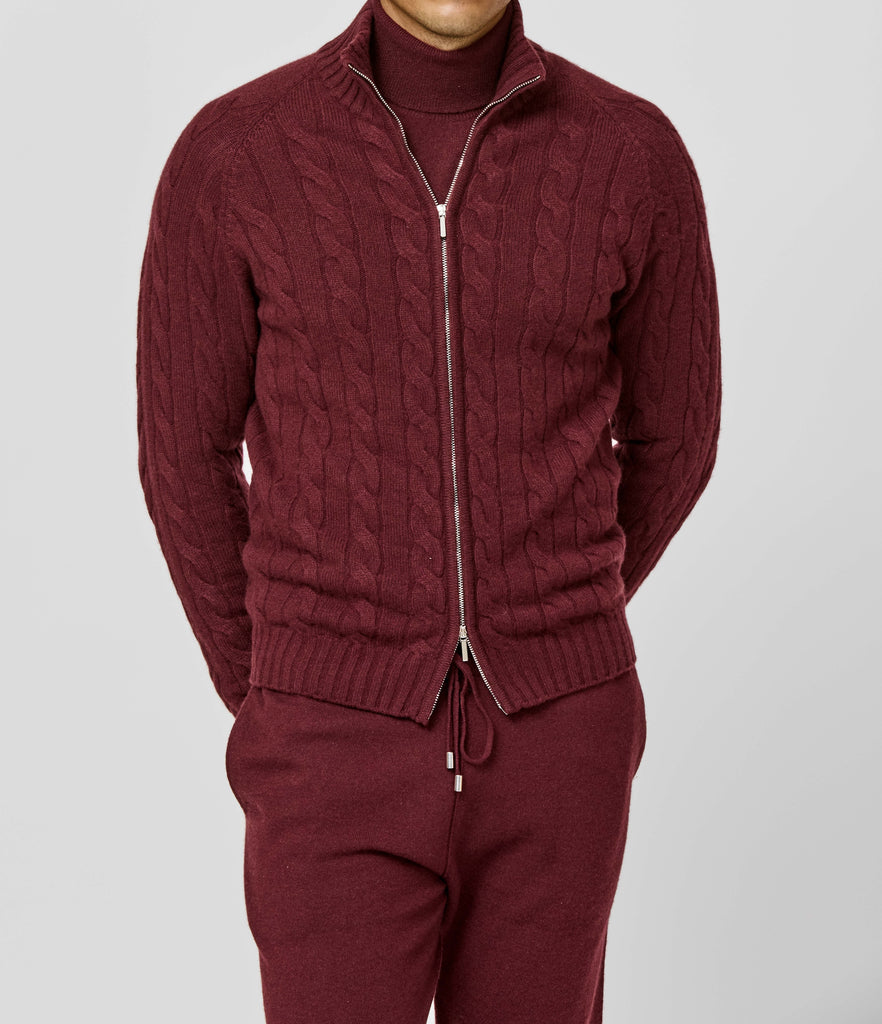 Cariaggi Wine Red Pure Cashmere