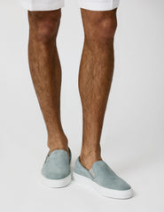 Slip On Sneakers Light Denim Blue Suede