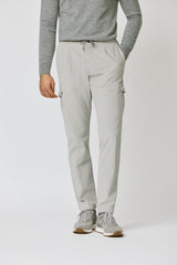 Trousers Olimpias Light Grey Stretch Cotton-Lyocell Baby Corduroy
