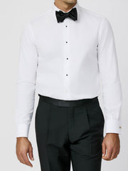 Thomas Mason Dobby White Plain Two Ply Egyptian Cotton