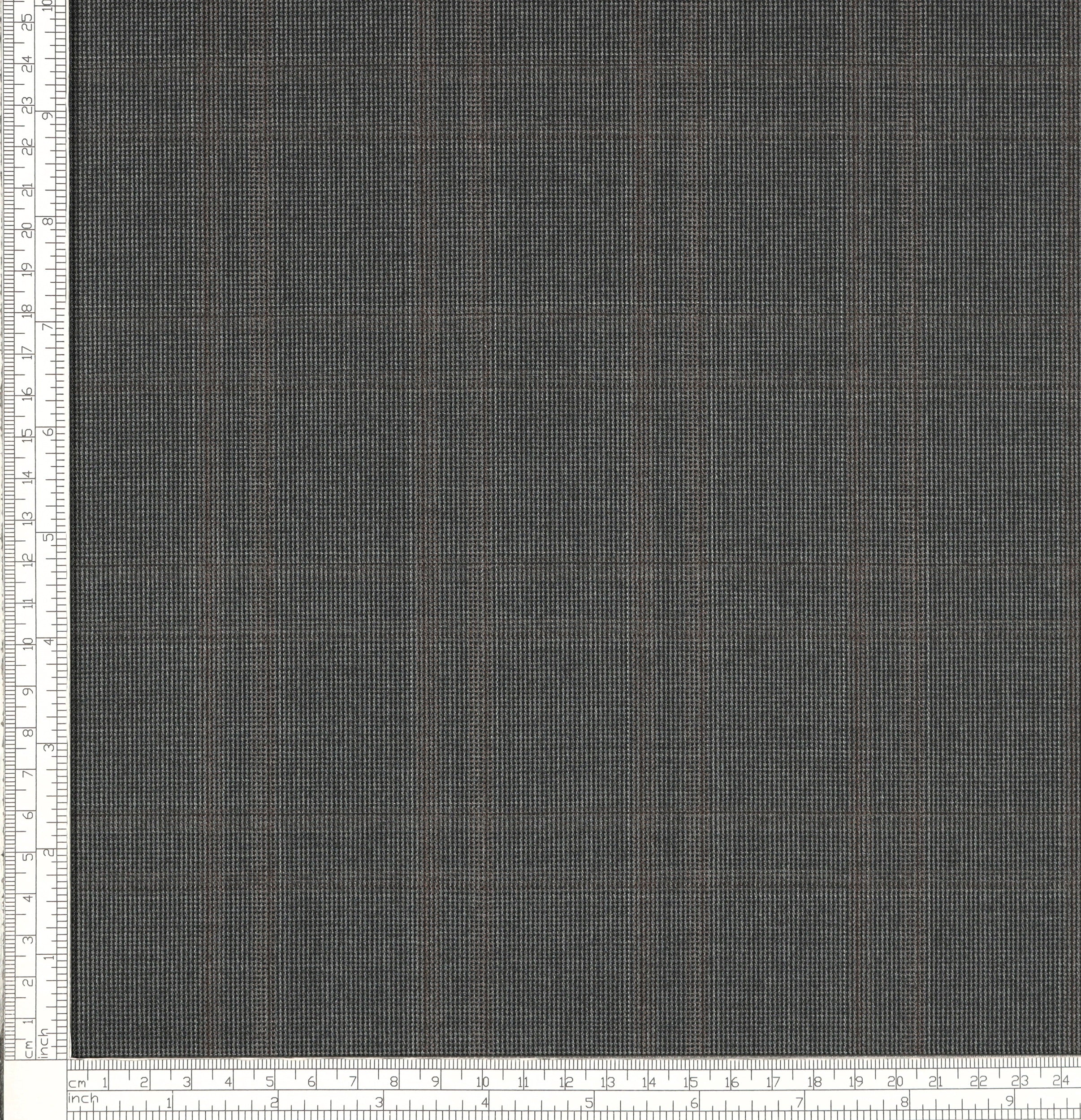 Loro Piana Winter Australis Super 150s Pure Native Australian Merino Wool Mid Grey Faux Uni Subtle Brown & Grey Check