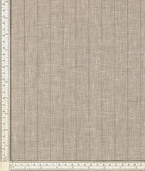 Sand Mélange Linen (50%), Tropical Wool (45%) & Silk (5%) with Brown Pinstripe