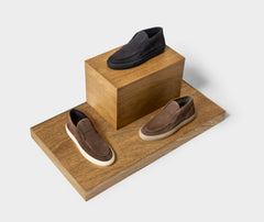 City Loafer Mid Top Black Suede