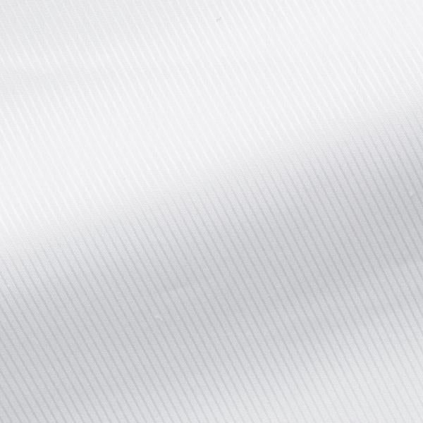 Thomas Mason White Two Ply Cotton Dobby with Diagonal Ribbing