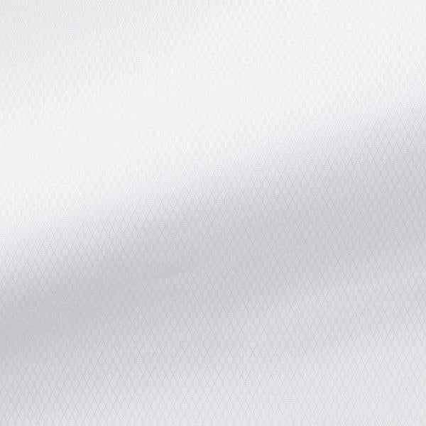 Thomas Mason White Two Ply Cotton Diamond Dobby