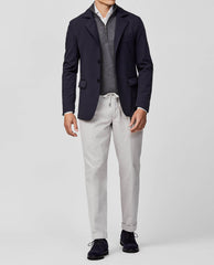 Olmetex Midnight Blue Stretch Bonded Water-Repellent Technical Lightweight Informal Jacket