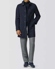 Olmetex Midnight Blue Stretch Bonded Water-Repellent Tech Wool