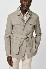 Olmetex Taupe Bonded Water-Repellent Technical Lightweight Informal Utility Jacket