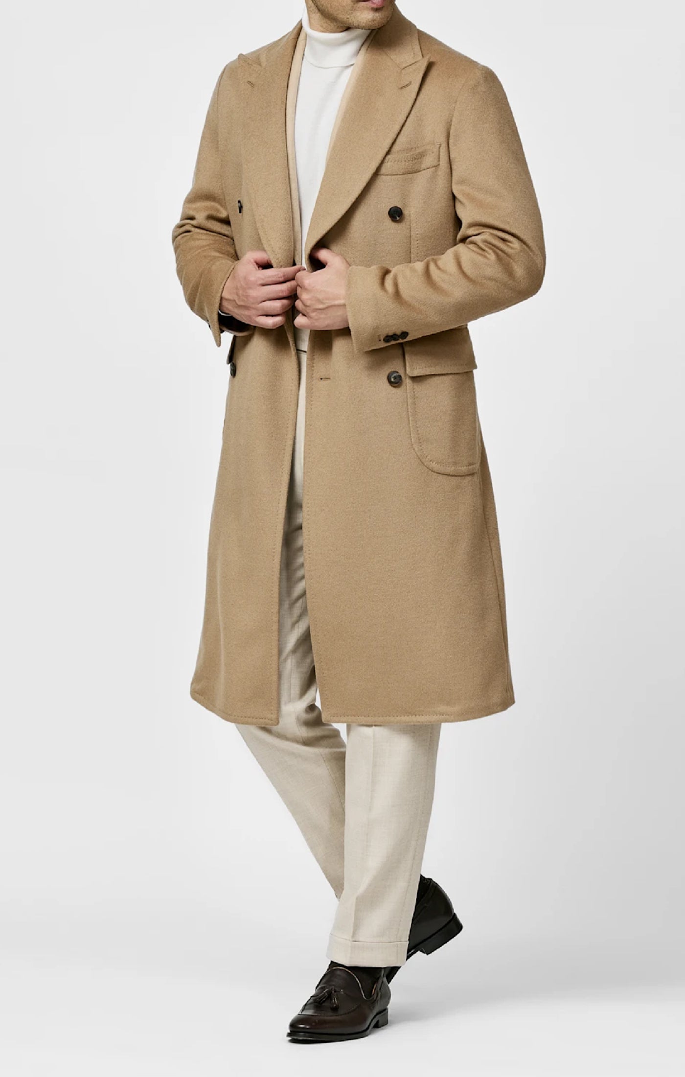 Loro Piana BACTRIAN Soft Light Caramel Brushed Pure Baby Camel Plain Weave