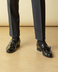 Black Patent Calf Blake Tuxedo Tassel Loafers
