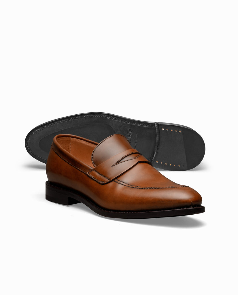 Nut Brown Polished Antique Blake Penny Loafers