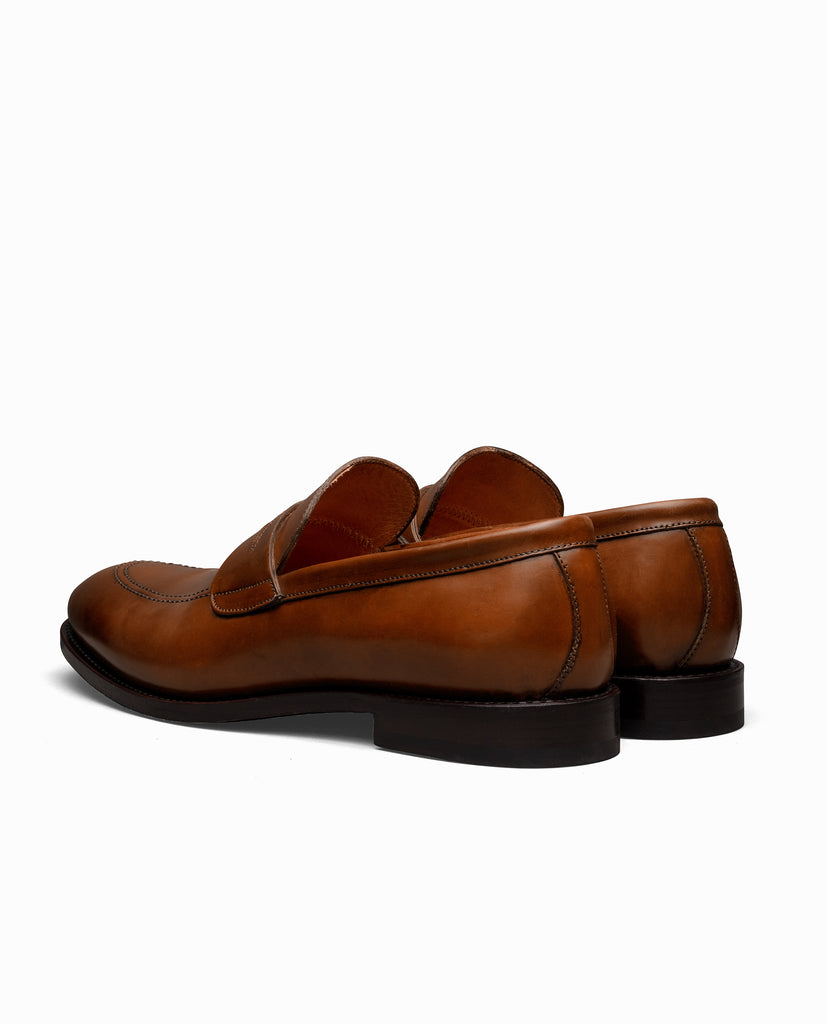 Nut Brown Polished Antique Blake Penny Loafers
