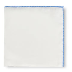 White Silk - Light Blue Edge