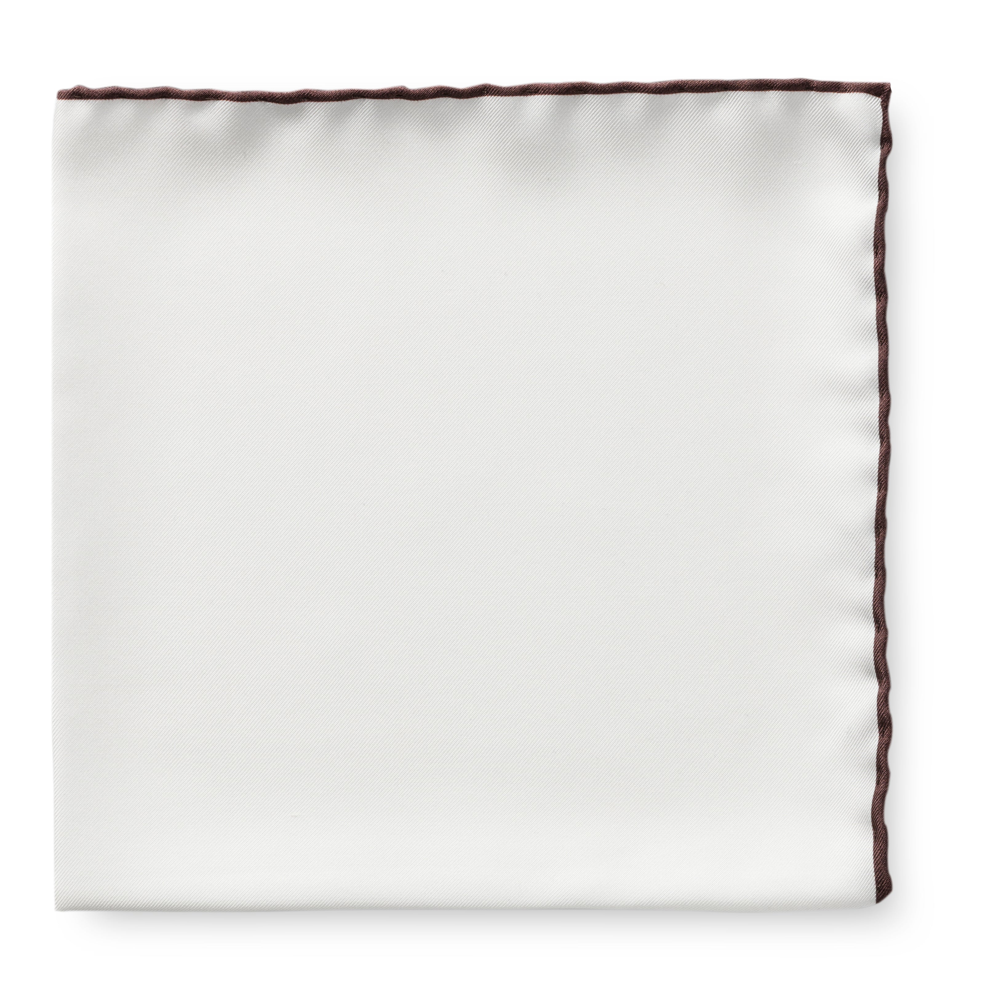 White Silk - Dark Brown Edge