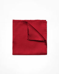 Pocket Square Dark Red Pure Silk Twill