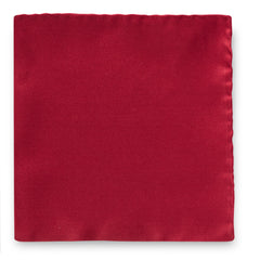Pocket Square Dark Red Pure Silk Twill