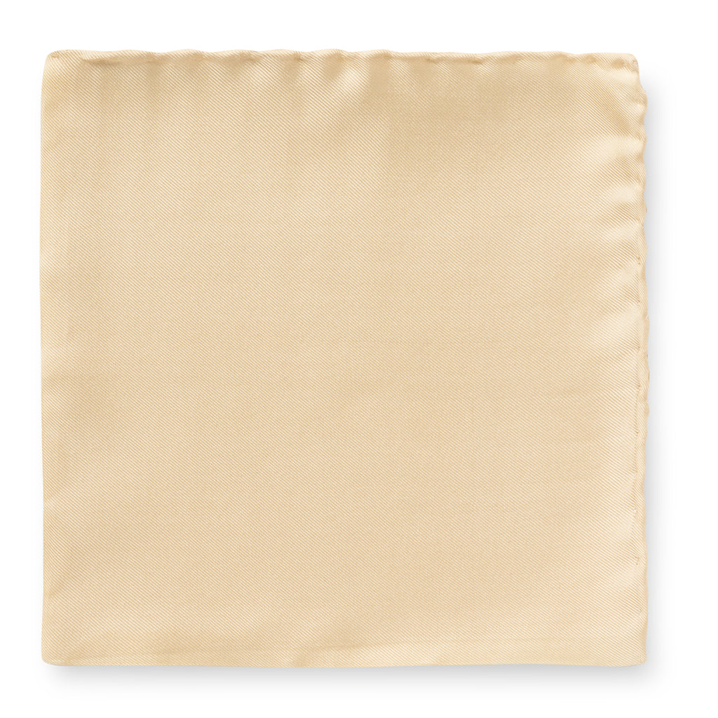Pocket Square Pure Silk Pale Yellow