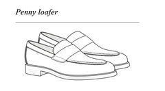 Formal Round Penny Loafer Suede Navy