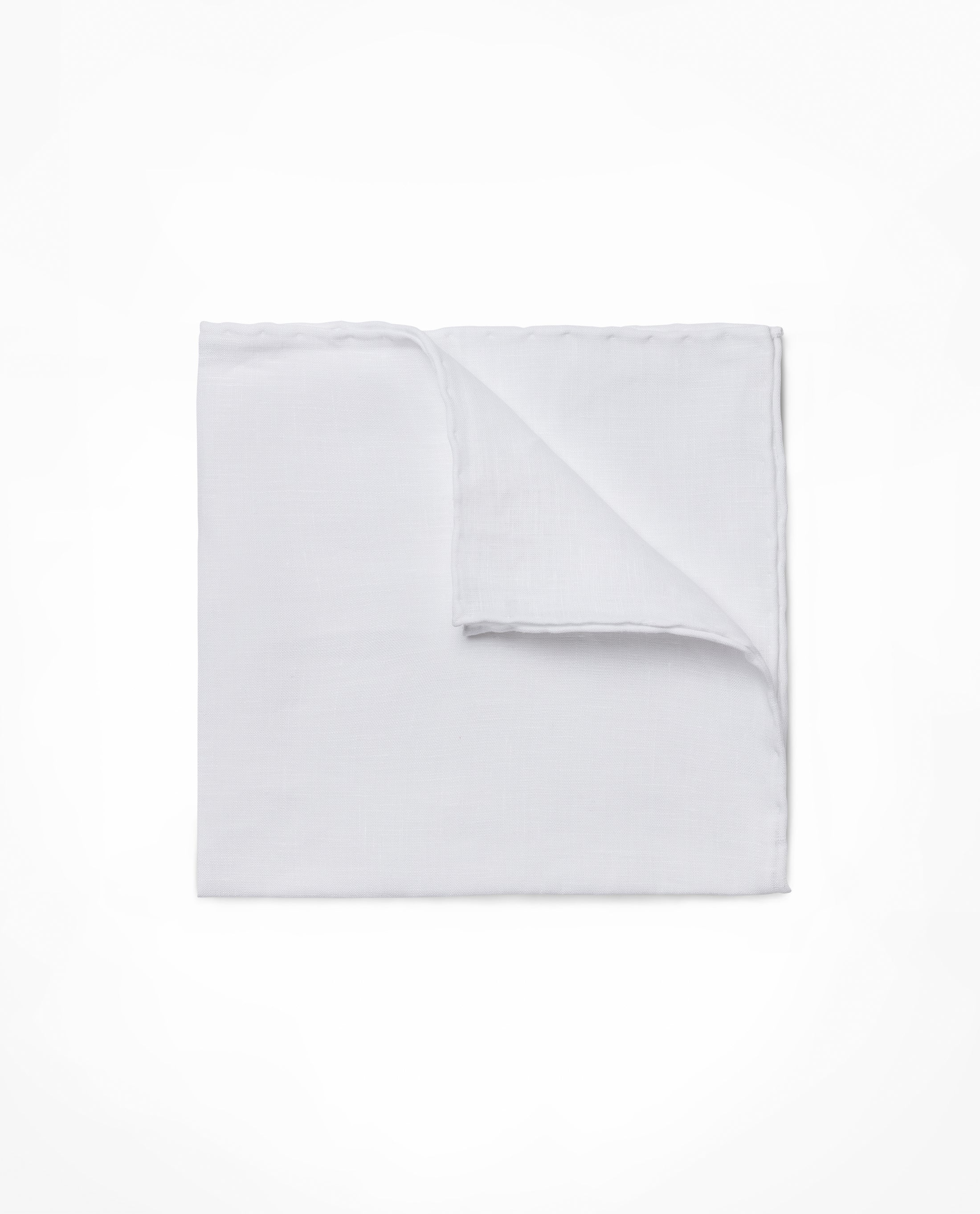Pocket Square White Linen