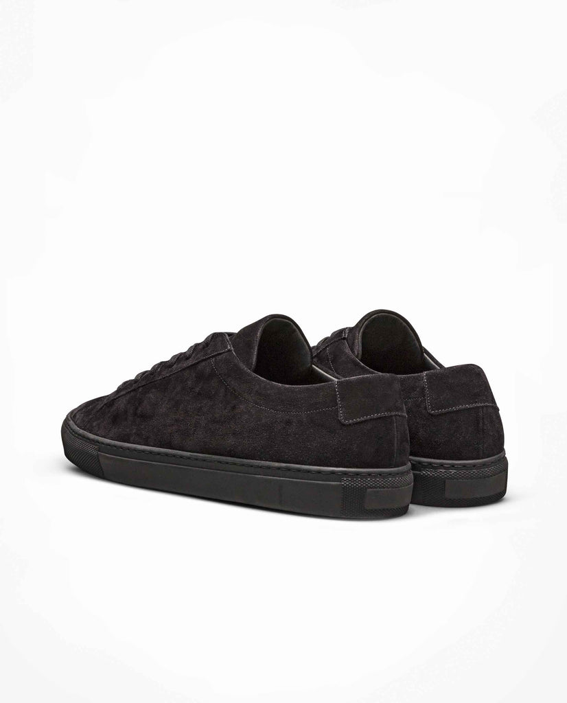 Black Suede Low-Top Sneakers