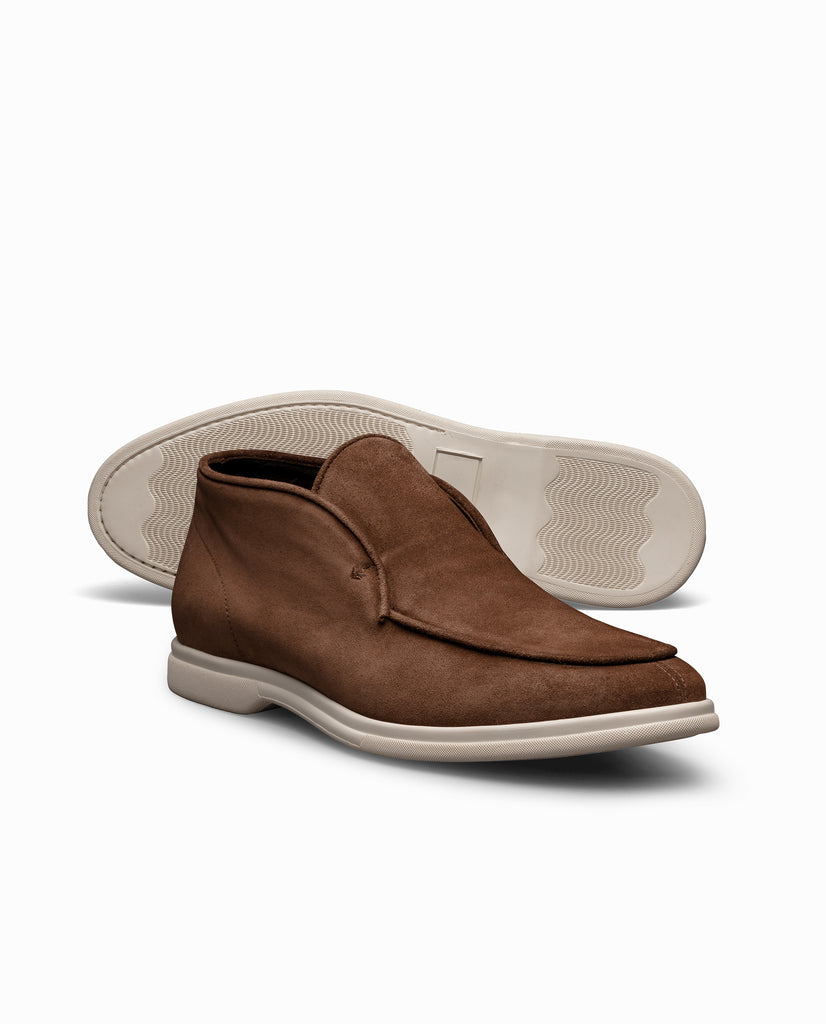 Chocolate Brown Suede Mid Top City Loafers