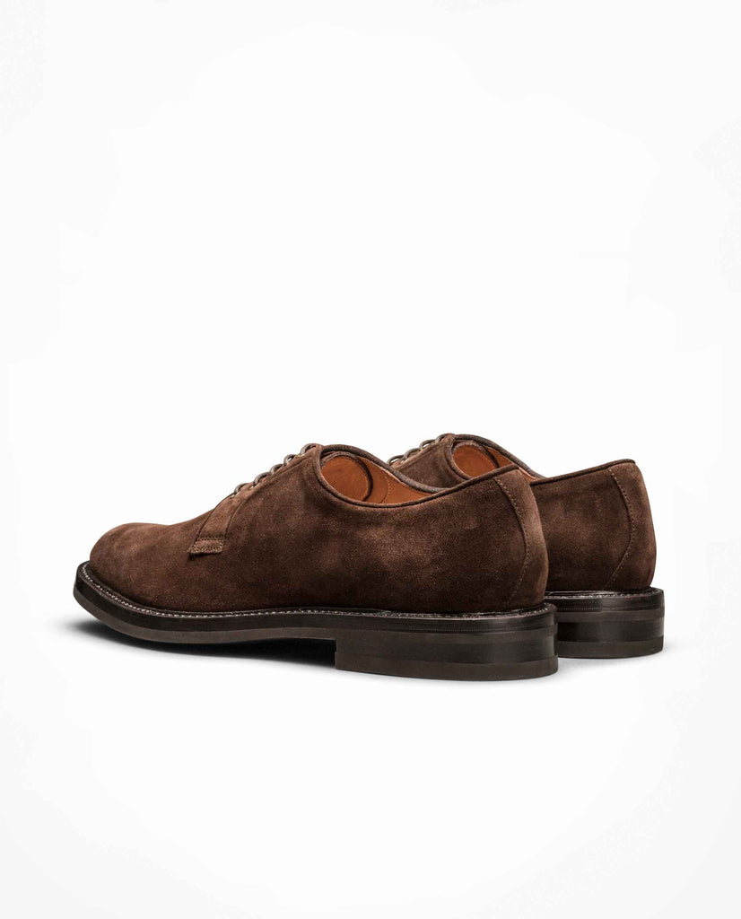Chocolate Brown Suede Plain Tip Blake Vibram Bluchers