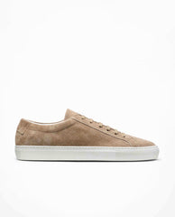 Camel Suede Low-Top Sneakers