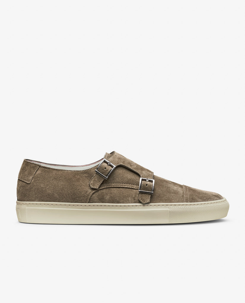 Taupe Suede Double-Monk Sneakers