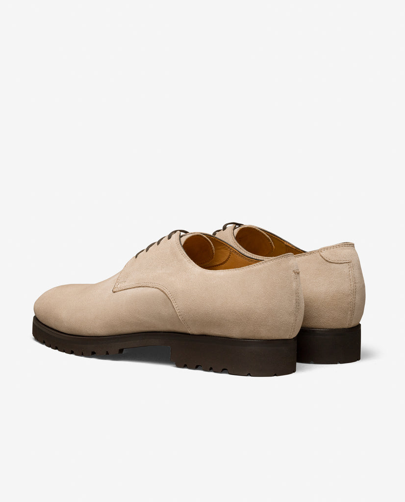 Sand Suede Lightweight Blake Vibram Plain Tip Derbies