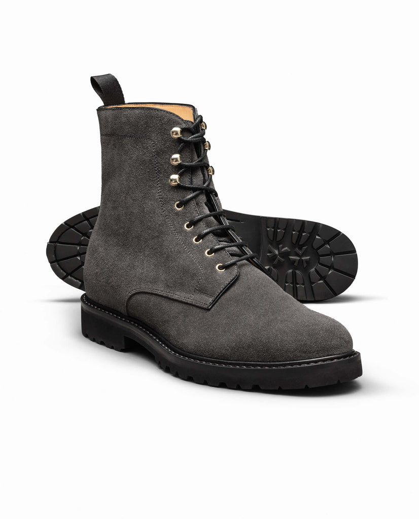 Dark Grey Suede Lightweight Blake Vibram Parajumper Boots