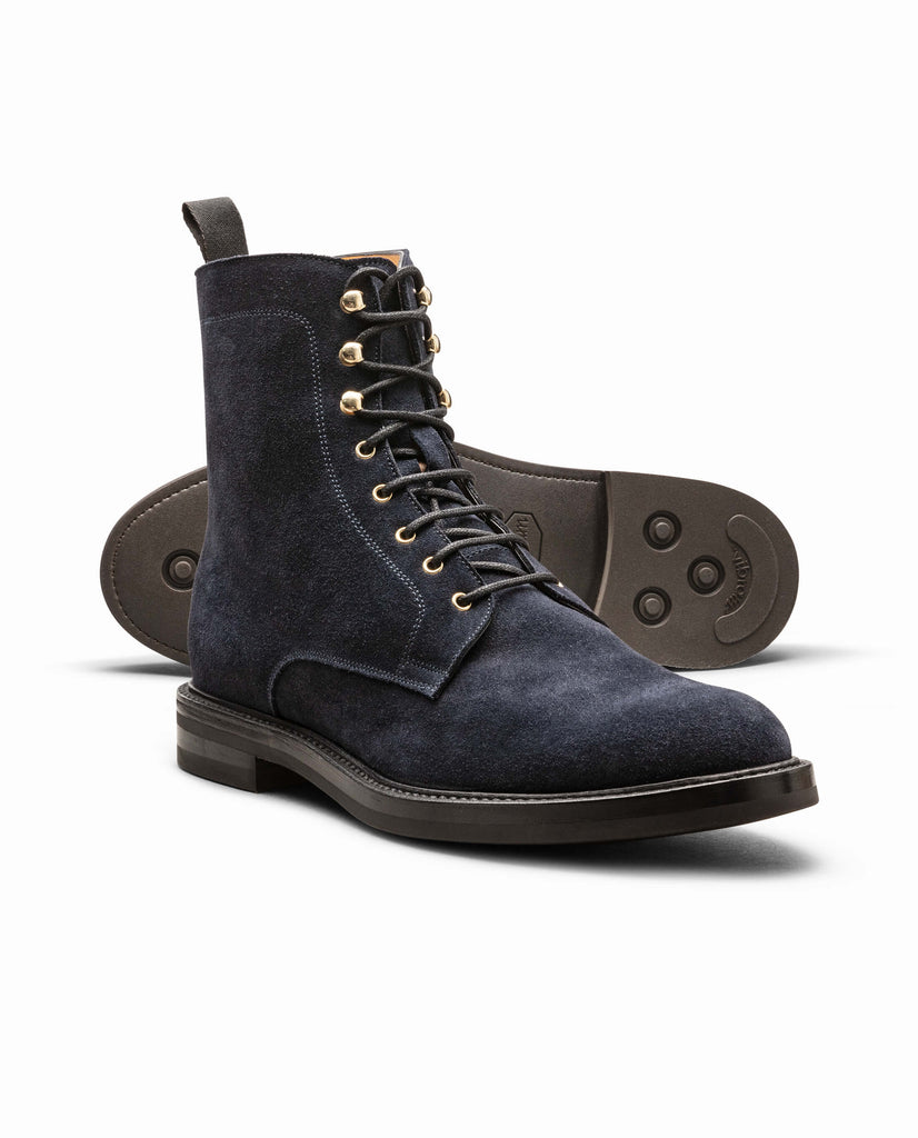 Dark Blue Suede Blake Vibram Parajumper Boots