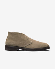 Contemporary Round Chukka Boots Suede Light Taupe