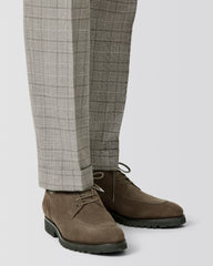 Formal Round Split Toe Bluchers Suede Light Taupe