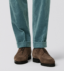 Formal Round Split Toe Bluchers Suede Nut Brown