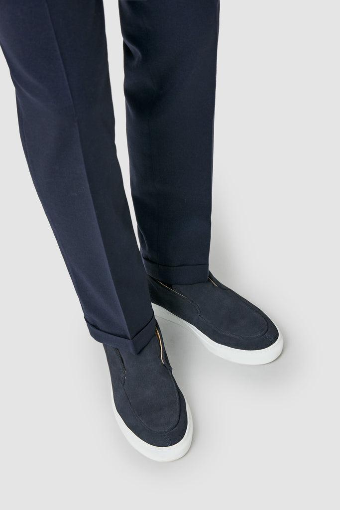 City Loafer Mid Top Midnight Blue Suede