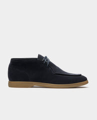 City Loafer Mid Top with Laces Midnight Blue Suede