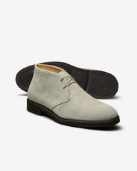 Contemporary Round Chukka Boots Light Grey Suede