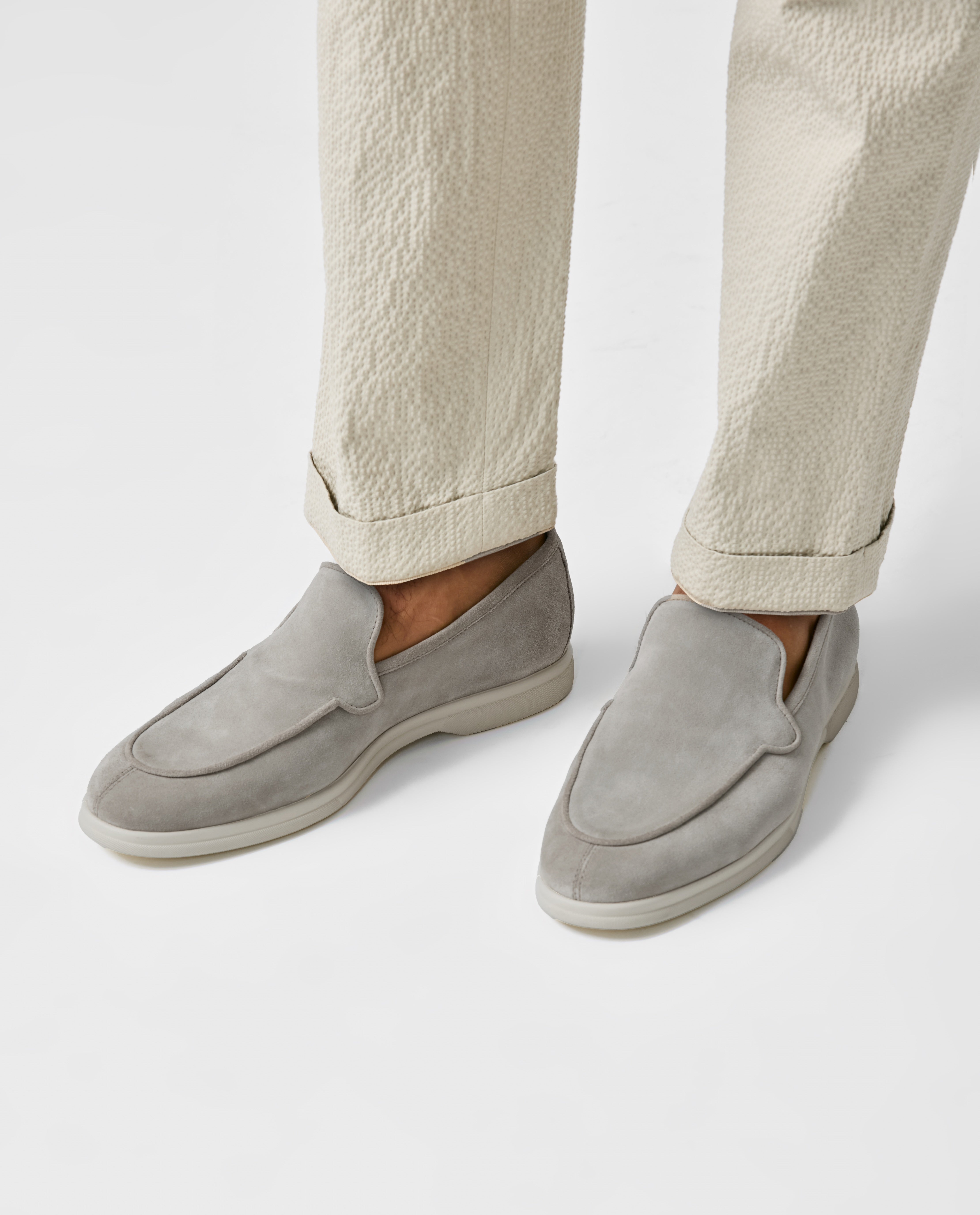 City Loafers Low Top Mid Grey Summer Suede