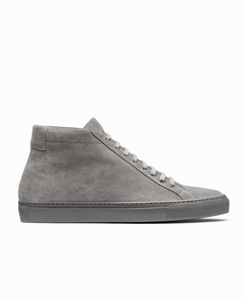 Mid Grey Suede Mid Top Sneakers