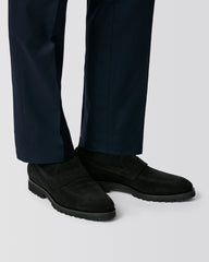 Formal Round Penny Loafer Suede black