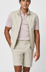 Vest / Bodywarmer Subalpino Sand Stretch Cotton Seersucker