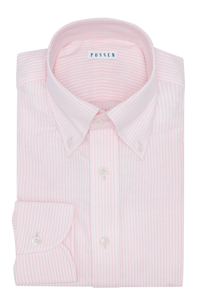 Somelos Light Pink Stripe Cotton Oxford Informal