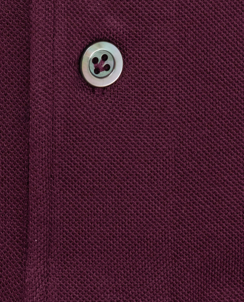 Tintex Burgundy Piqué Knit Doppio Cotton Stretch