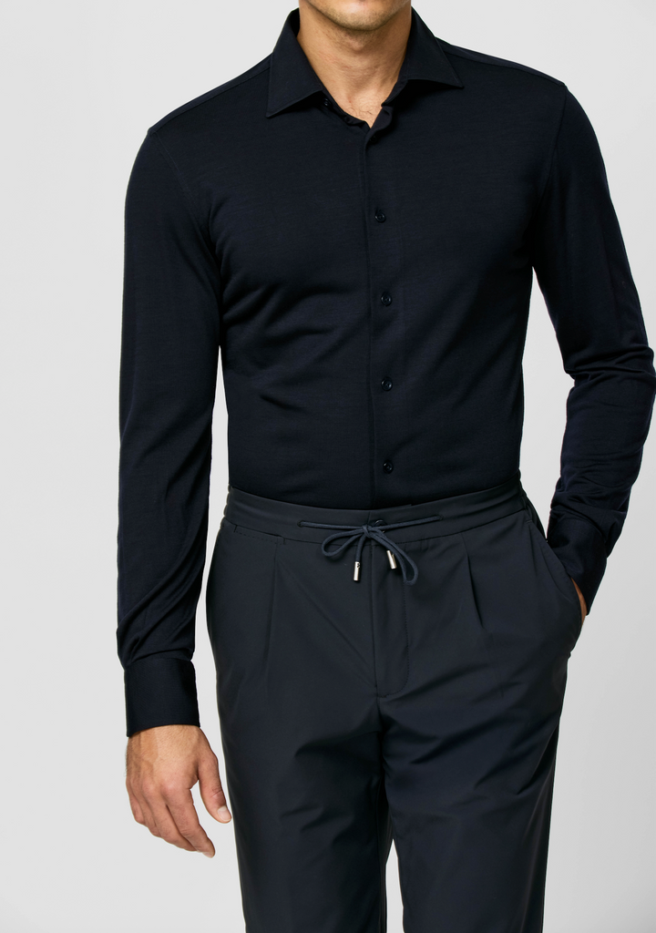 Reda Midnight Blue S120 Fine Pure Wool Jersey