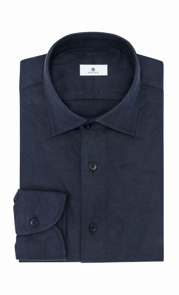 Navy Cotton Oxford Flannel