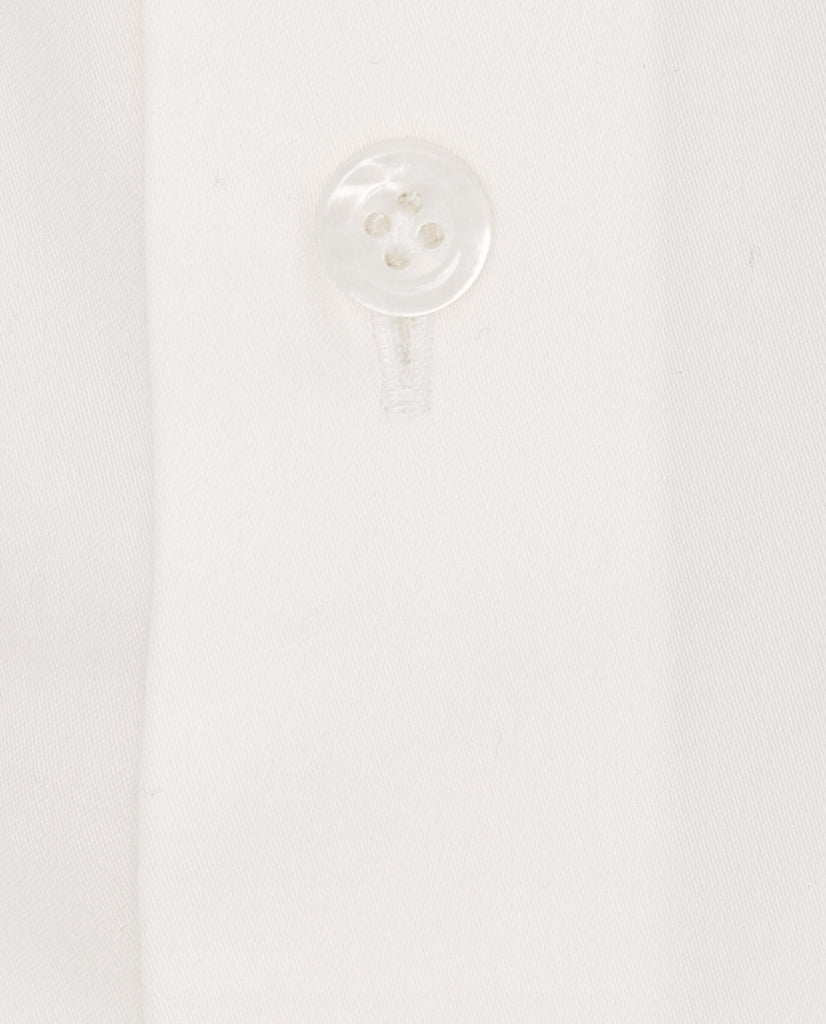 Albini Off White Cotton Fine Sateen Stretch