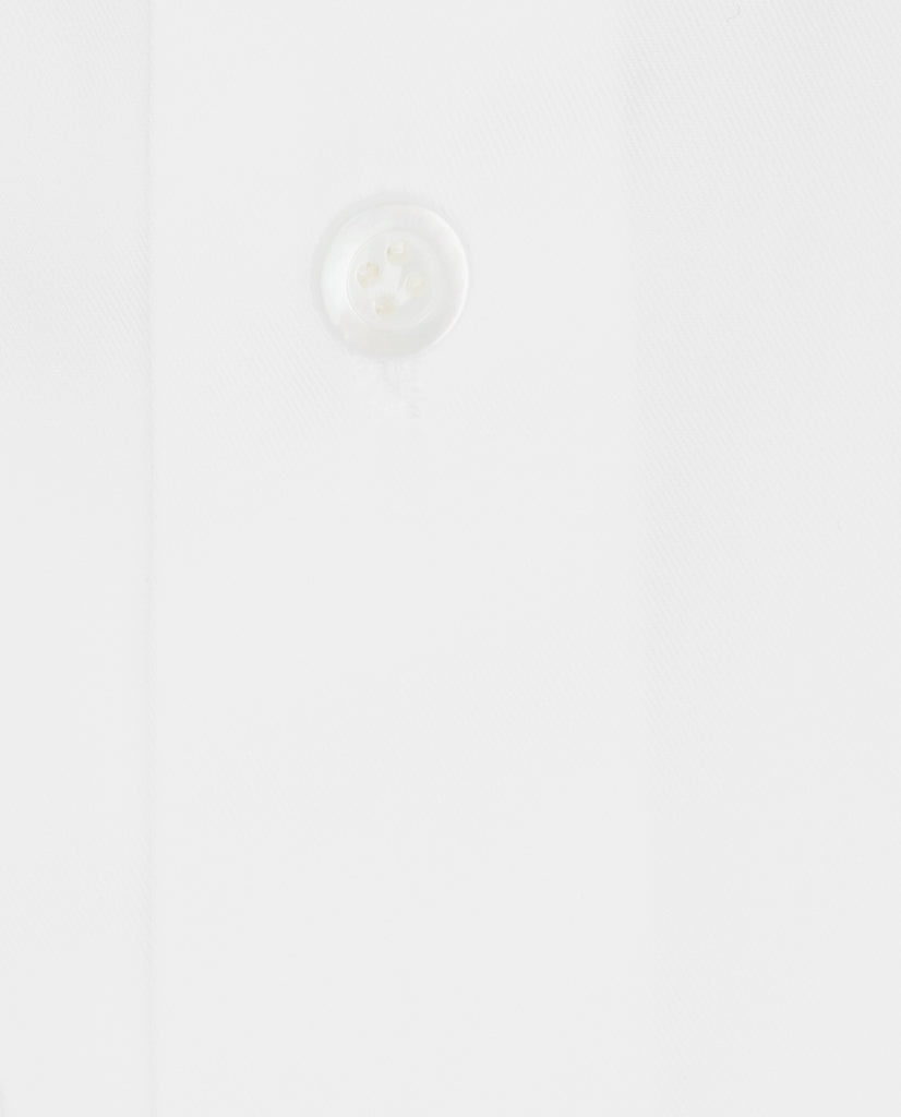 Thomas Mason White Luxury Sea Island Two Ply Cotton Fine Royal Oxford