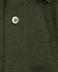 Tintex Pewter Green Mélange Cotton Piqué Knit
