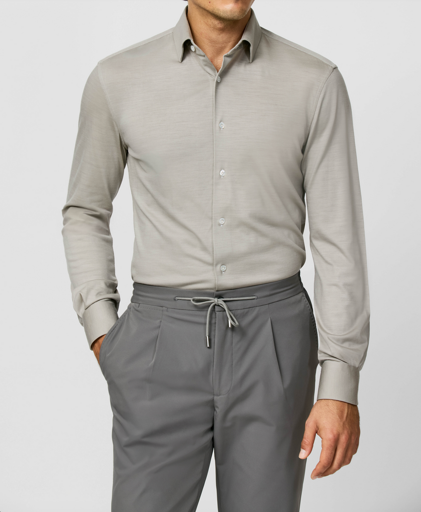 Reda Ecru S120 Fine Pure Wool Jersey